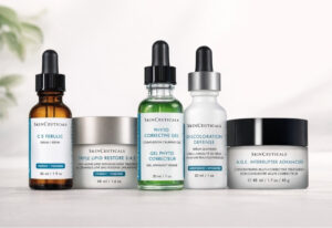 Produits SkinCeuticals recommandés en clinique pour améliorer la qualité de la peau, l’éclat et les taches pigmentaires
